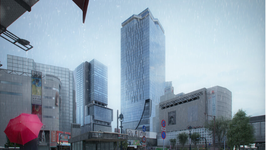 サンプル画像：雨の渋谷