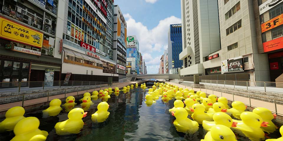#UnrealEngine WaterAdvancedで道頓堀に水を流す