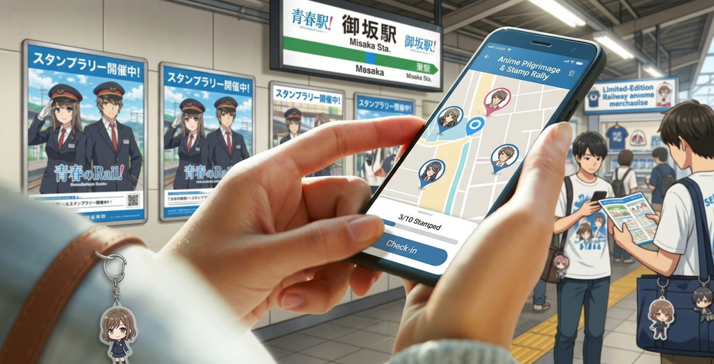 【鉄道会社】人気アニメとタイアップしたファン向け企画の事例