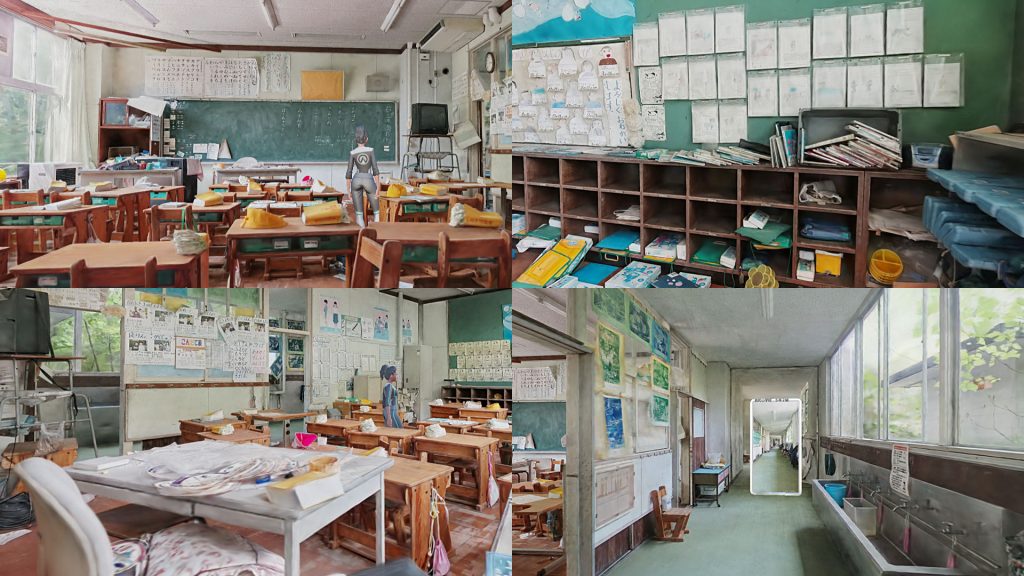 大熊町デジタルアーカイブ 熊町小学校_1年2組メタバース空間_タイル | 株式会社キャドセンター 大熊町デジタルアーカイブ 熊町小学校_1年2組メタバース空間_タイル